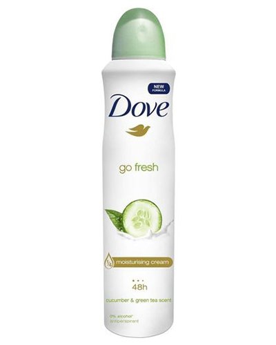 اسپری ضد تعریق زنانه داو مدل Go Fresh رایحه خیار و چای سبز